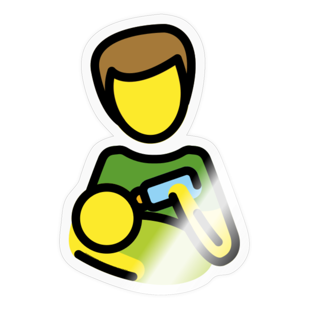 Man Feeding Baby Moji Sticker - Emoji.Express - transparent glossy