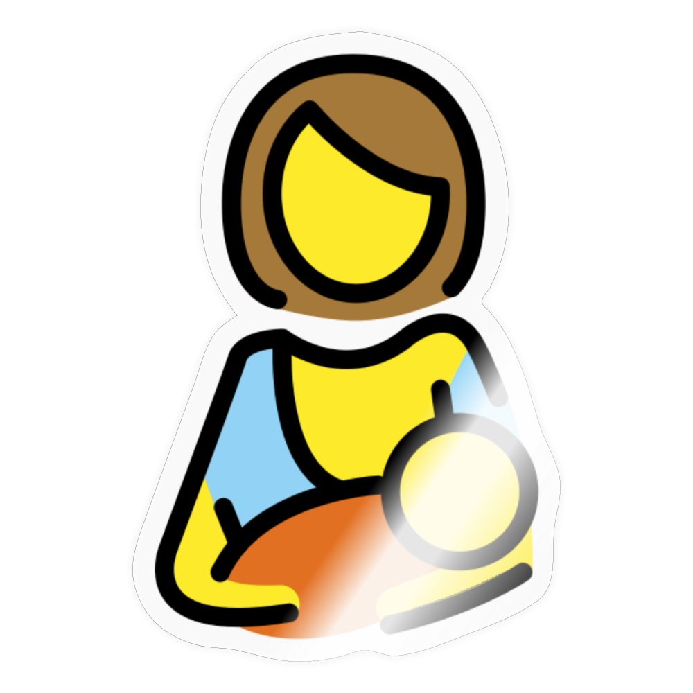 Breast-Feeding Moji Sticker - Emoji.Express - transparent glossy