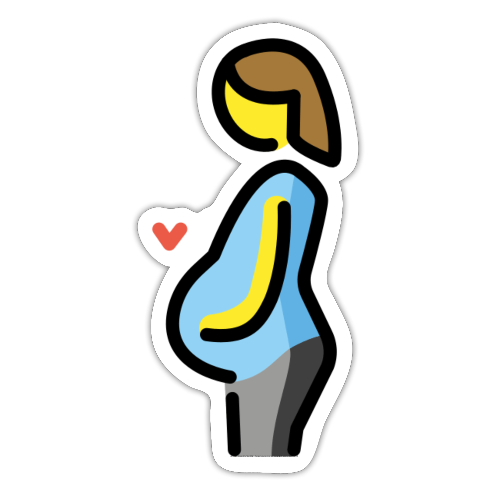 Pregnant Woman Moji Sticker - Emoji.Express - white matte