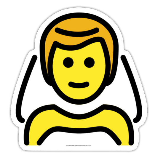 Man with Veil Moji Sticker - Emoji.Express - white matte