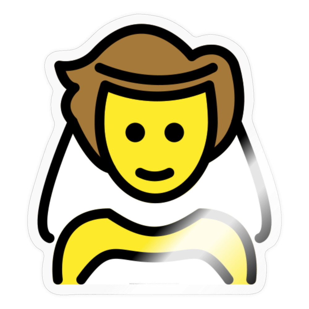 Person with Veil Moji Sticker - Emoji.Express - transparent glossy