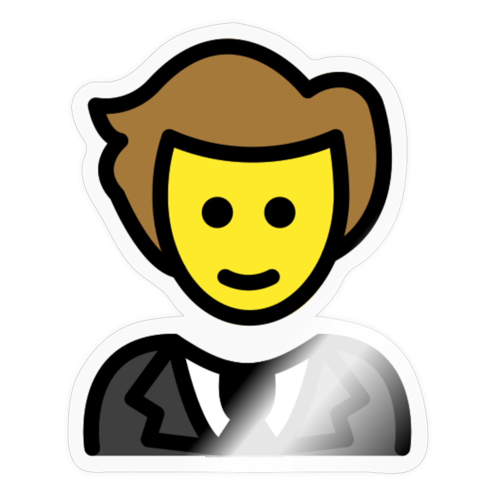 Person in Tuxedo Moji Sticker - Emoji.Express - transparent glossy