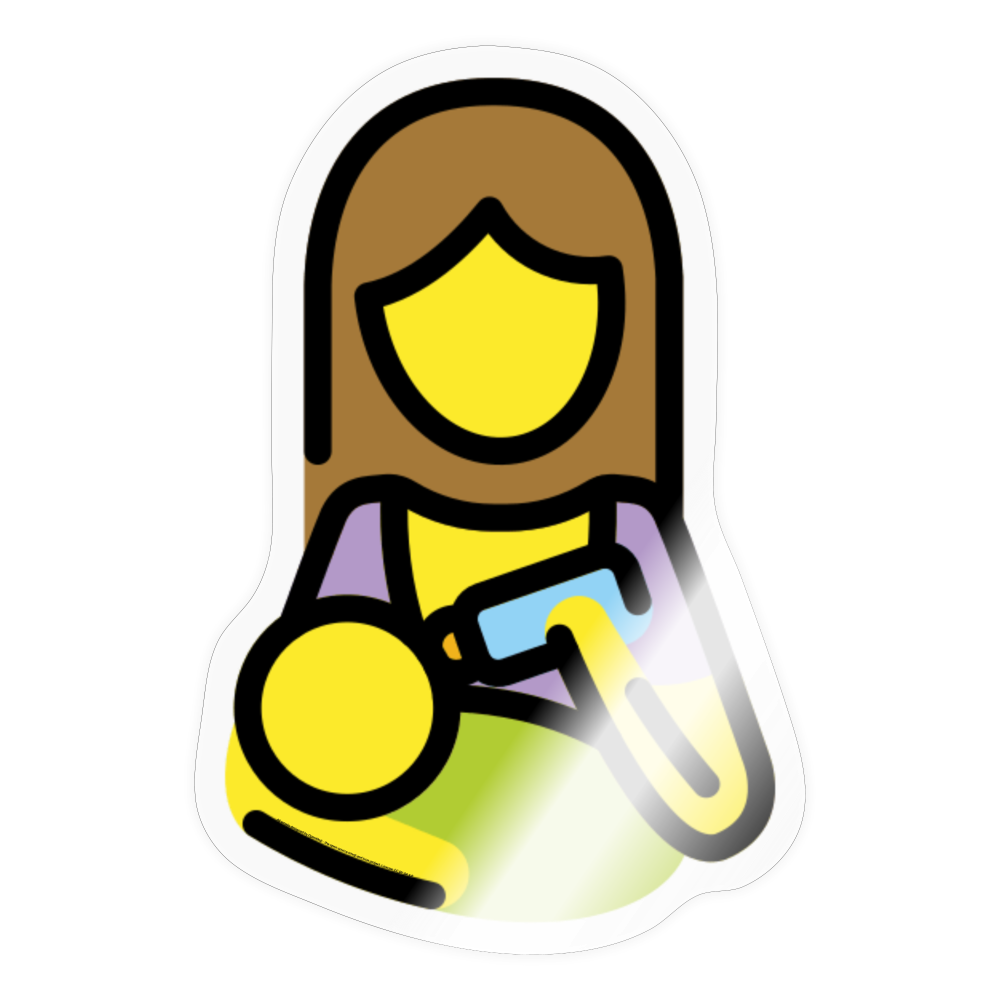 Woman Feeding Baby Moji Sticker - Emoji.Express - transparent glossy