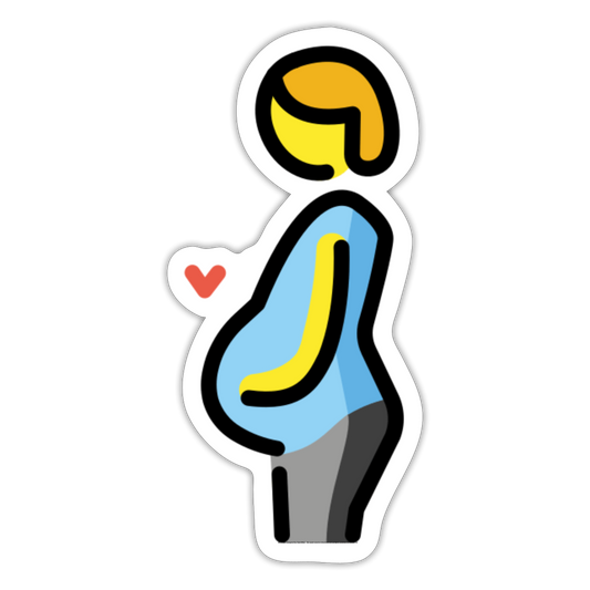Pregnant Person Moji Sticker - Emoji.Express - white matte