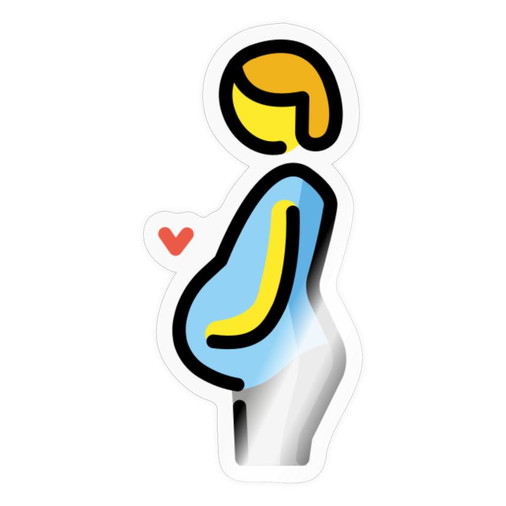Pregnant Person Moji Sticker - Emoji.Express - transparent glossy