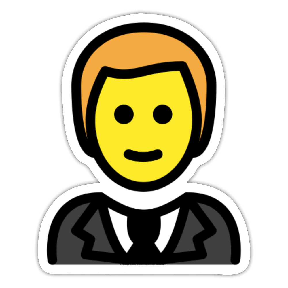 Man in Tuxedo Moji Sticker - Emoji.Express - white matte