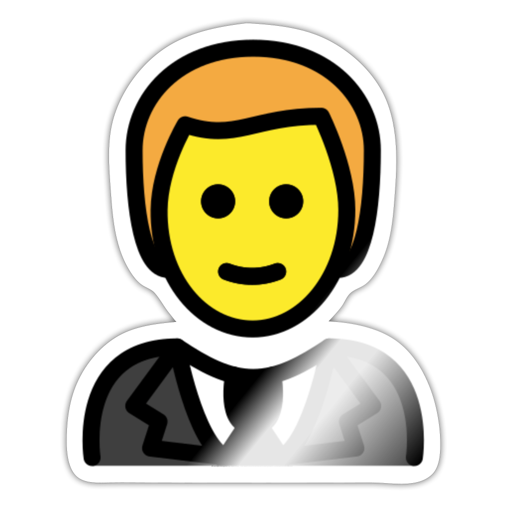 Man in Tuxedo Moji Sticker - Emoji.Express - white glossy