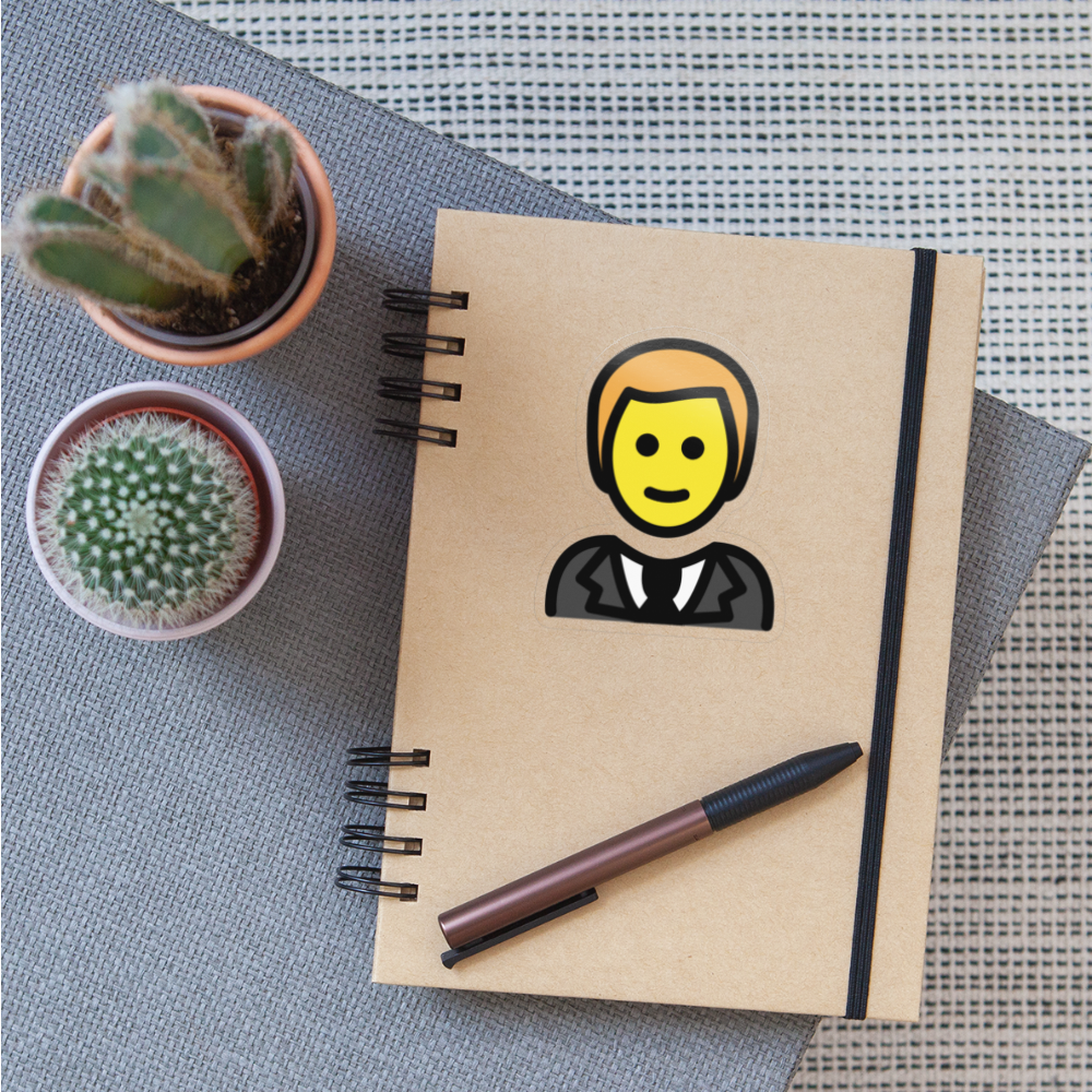 Man in Tuxedo Moji Sticker - Emoji.Express - transparent glossy
