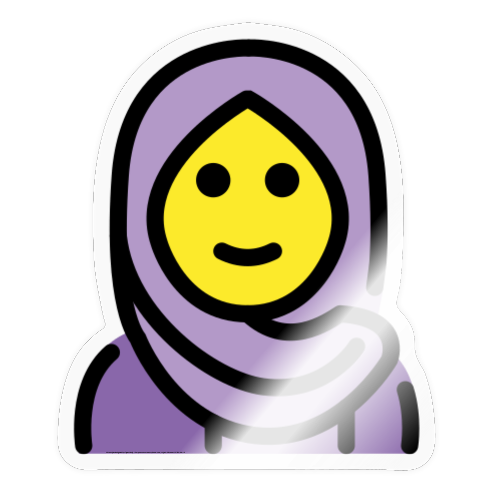 Woman with Headscarf Moji Sticker - Emoji.Express - transparent glossy