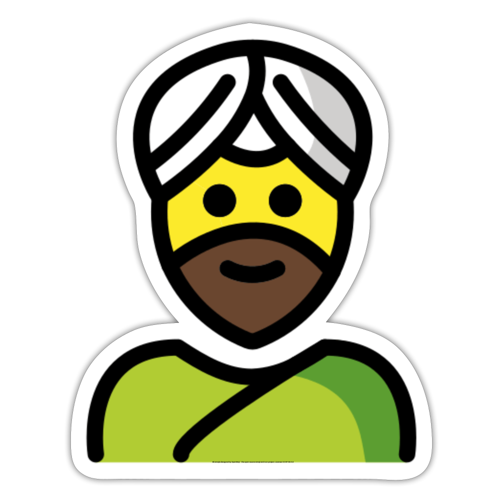 Man Wearing Turban Moji Sticker - Emoji.Express - white matte