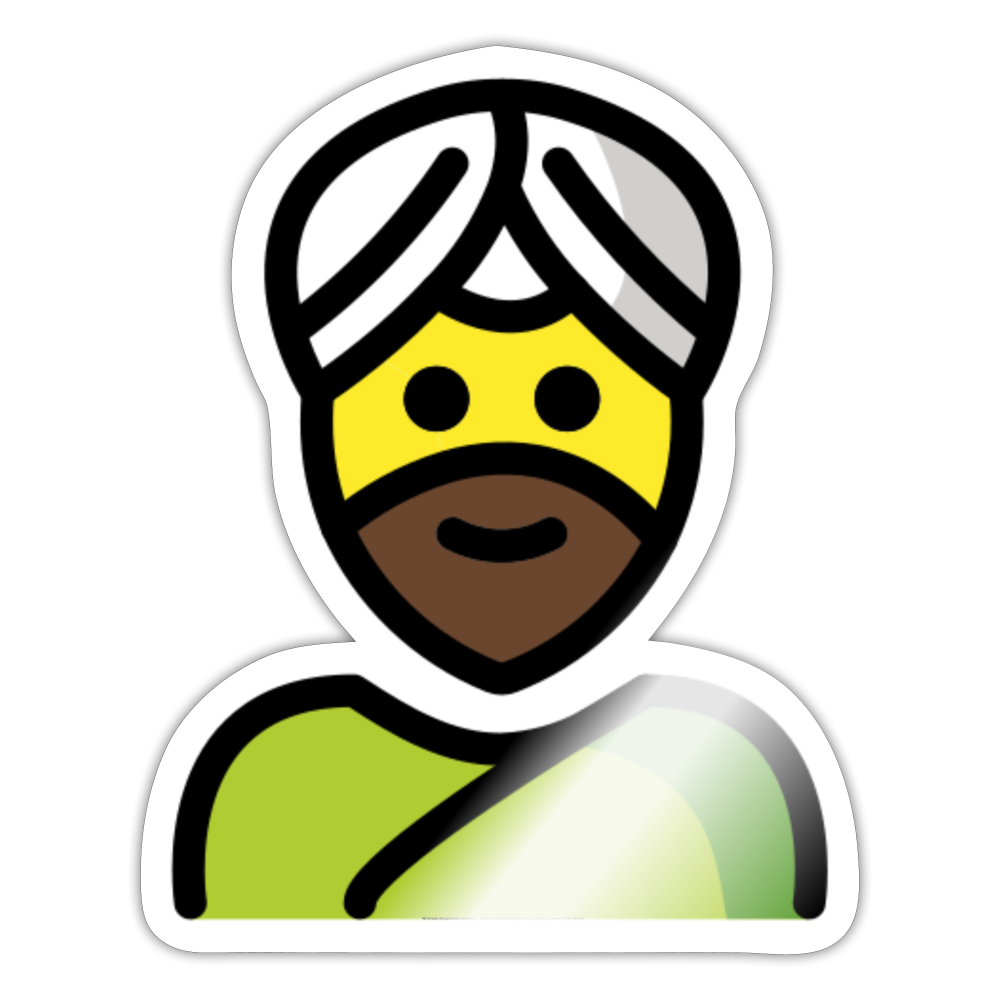 Man Wearing Turban Moji Sticker - Emoji.Express - white glossy