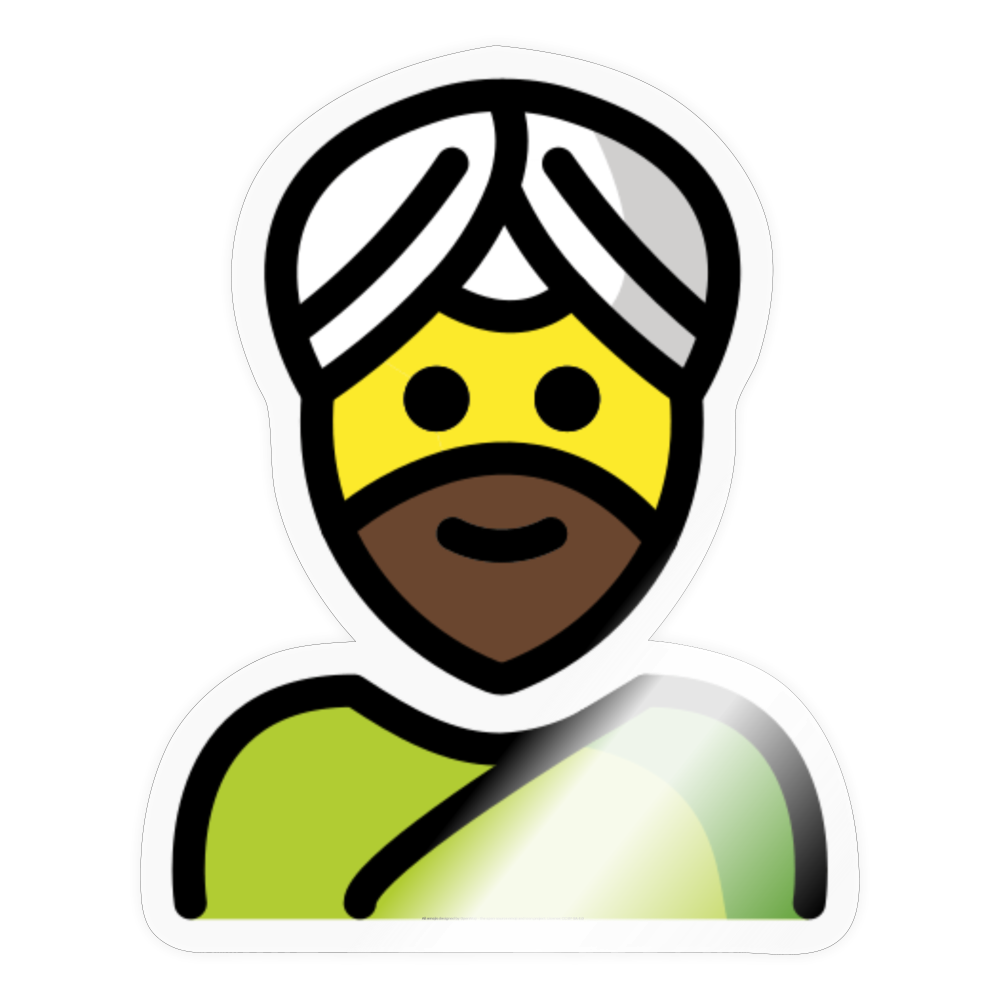 Man Wearing Turban Moji Sticker - Emoji.Express - transparent glossy