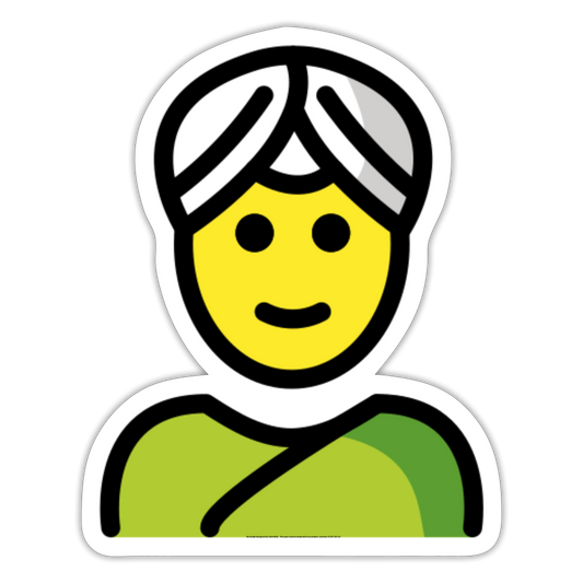 Woman Wearing Turban Moji Sticker - Emoji.Express - white matte