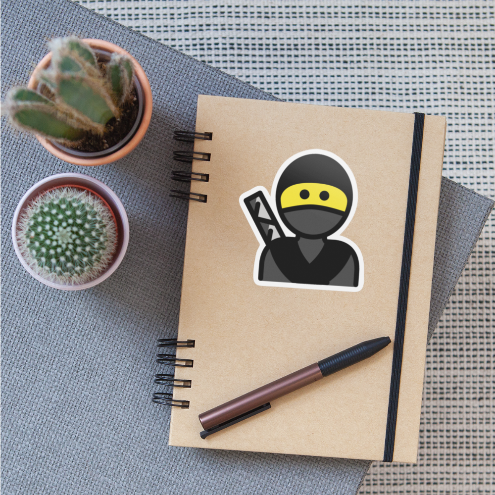 Ninja Moji Sticker - Emoji.Express - white matte