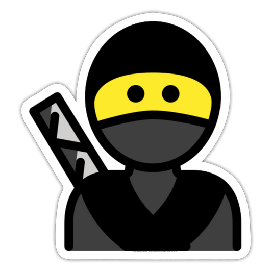 Ninja Moji Sticker - Emoji.Express - white matte