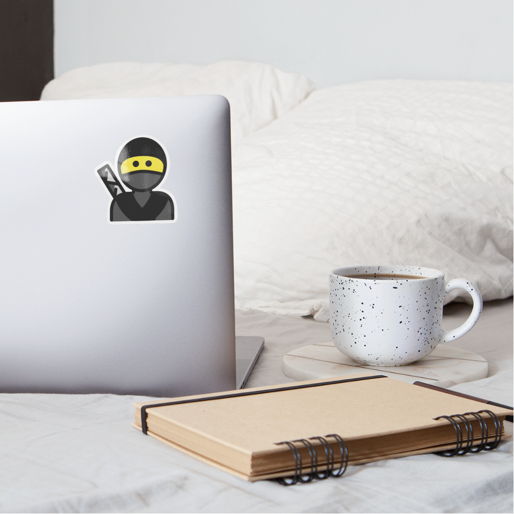 Ninja Moji Sticker - Emoji.Express - white glossy