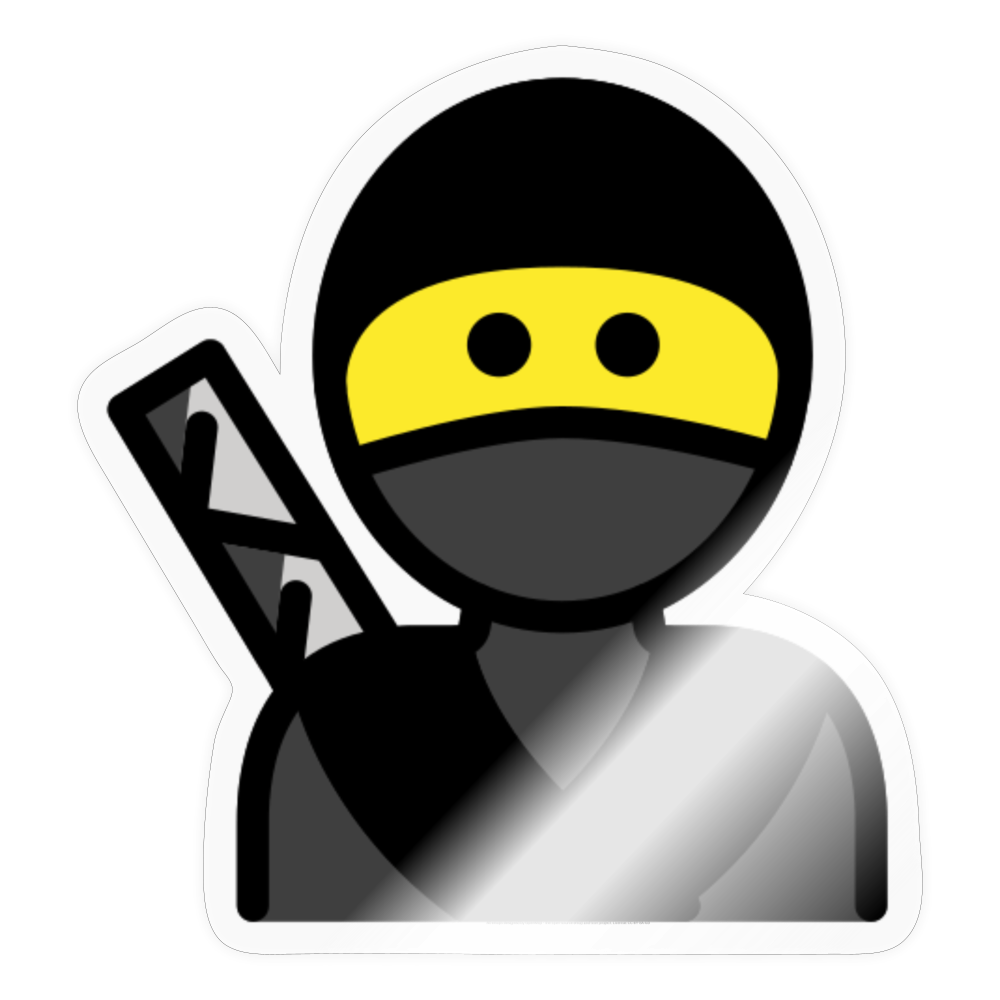 Ninja Moji Sticker - Emoji.Express - transparent glossy
