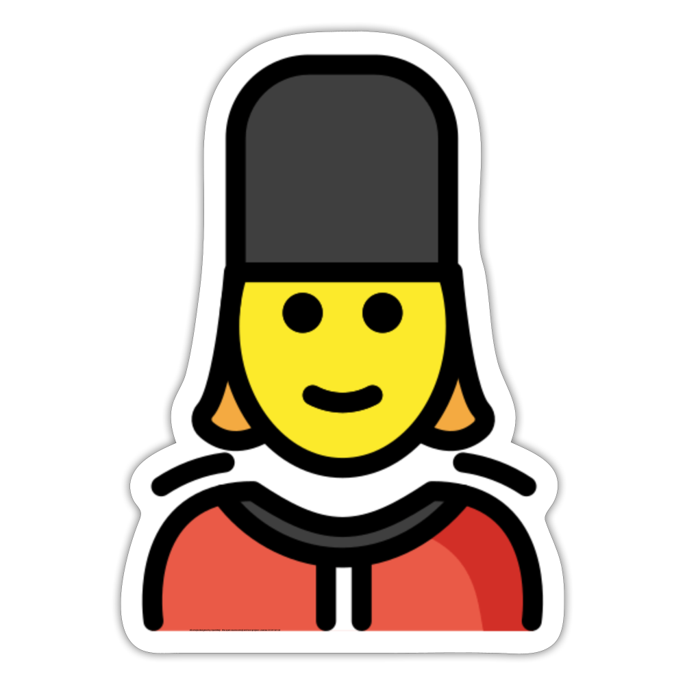 Woman Guard Moji Sticker - Emoji.Express - white matte