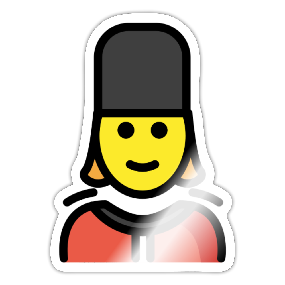 Woman Guard Moji Sticker - Emoji.Express - white glossy