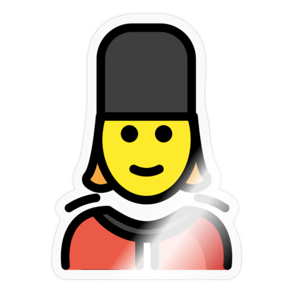 Woman Guard Moji Sticker - Emoji.Express - transparent glossy