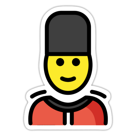 Guard Moji Sticker - Emoji.Express - white matte