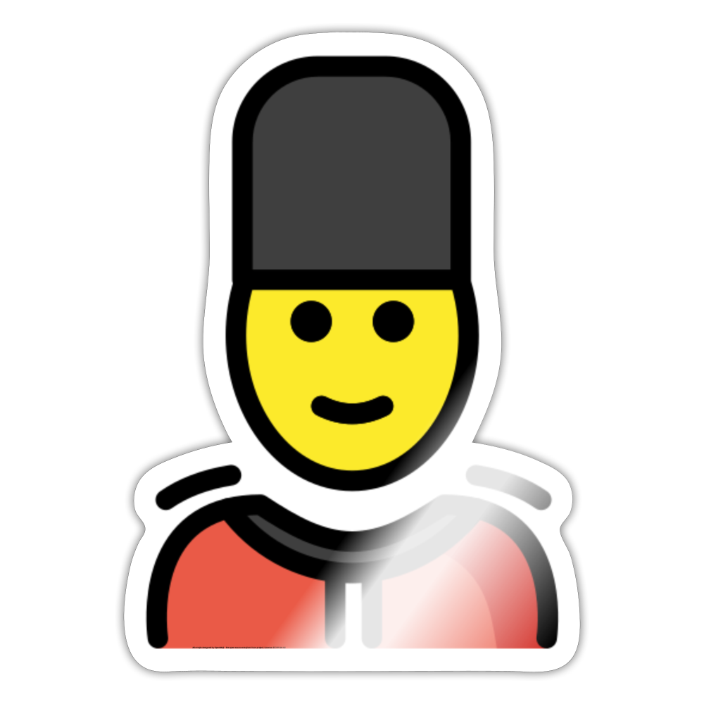 Guard Moji Sticker - Emoji.Express - white glossy