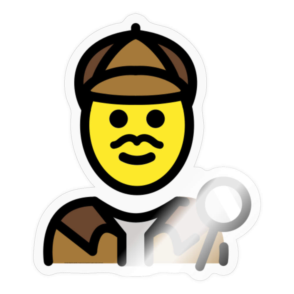 Man Detective Moji Sticker - Emoji.Express - transparent glossy
