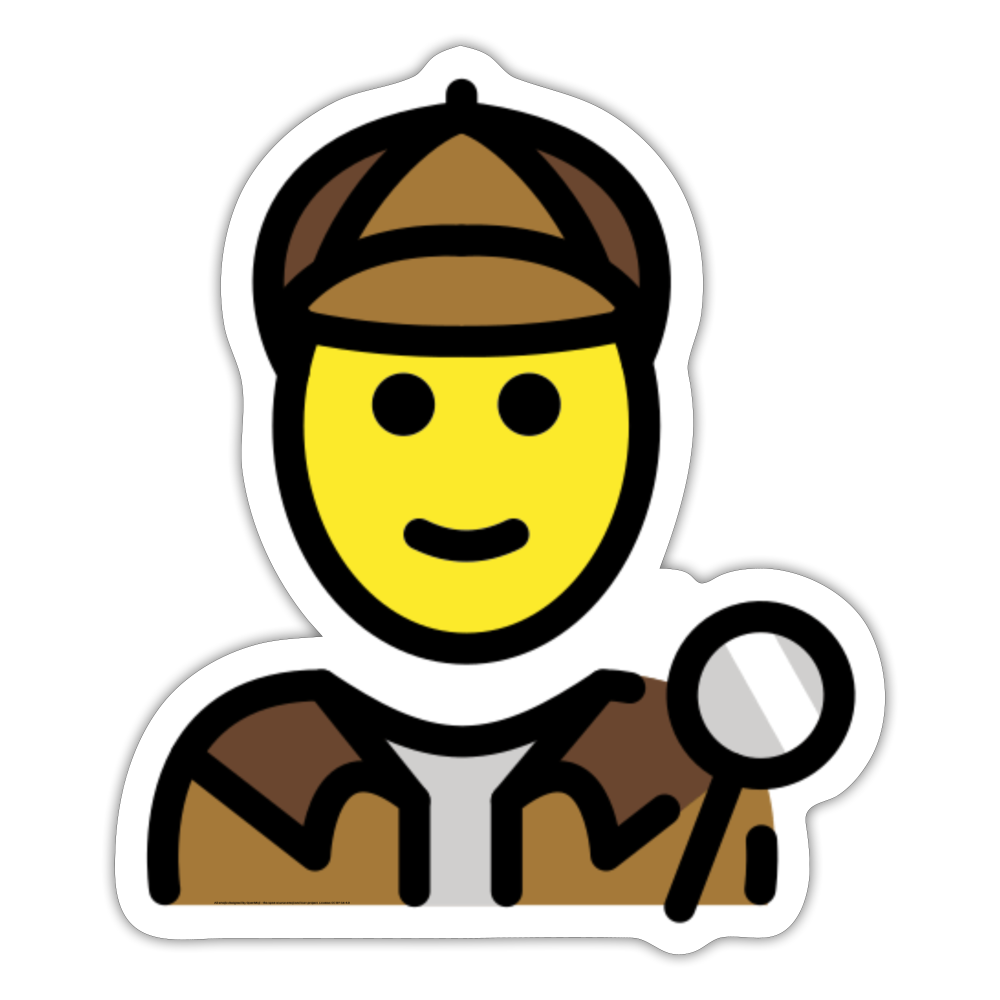 Detective Moji Sticker - Emoji.Express - white matte