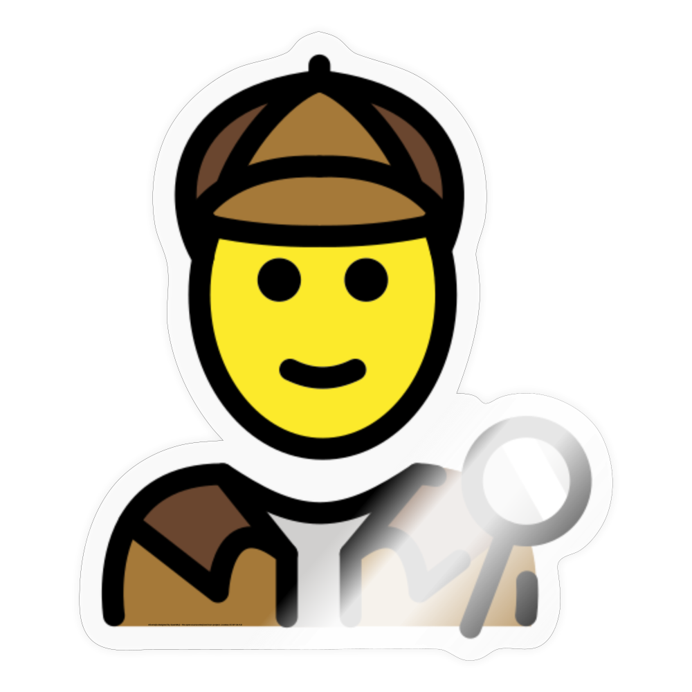 Detective Moji Sticker - Emoji.Express - transparent glossy