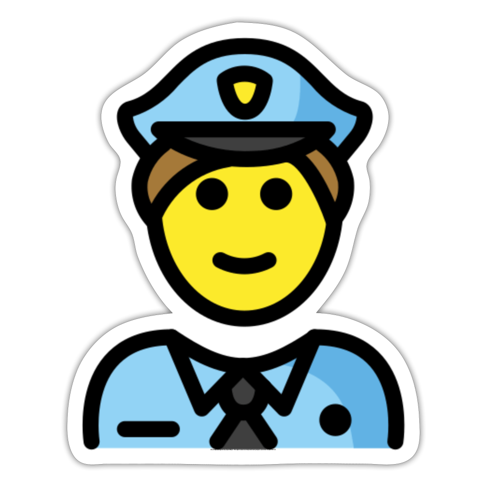 Man Police Officer Moji Sticker - Emoji.Express - white matte