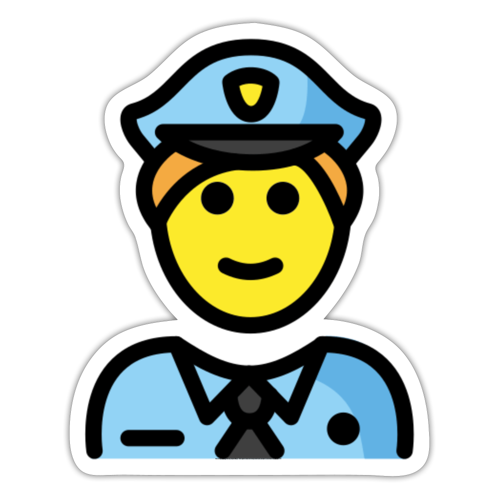 Police Officer Moji Sticker - Emoji.Express - white matte