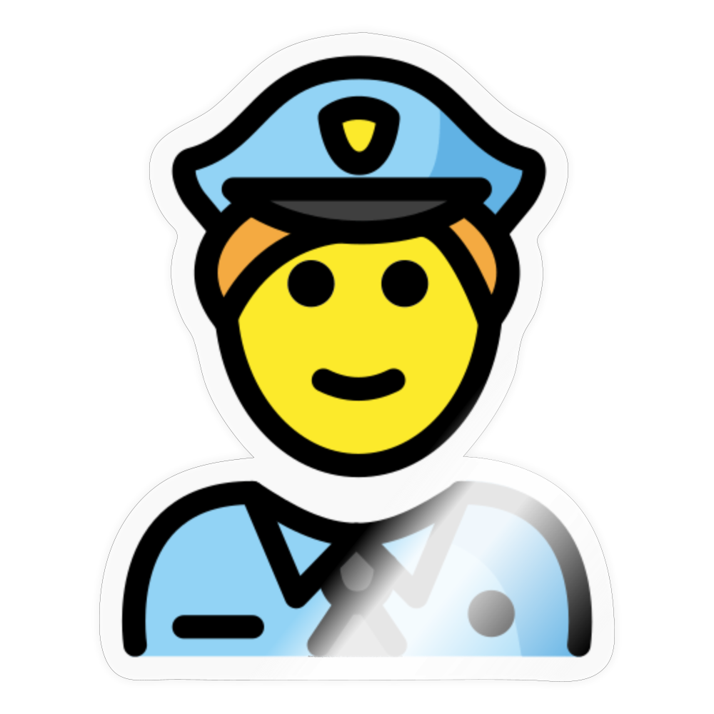 Police Officer Moji Sticker - Emoji.Express - transparent glossy