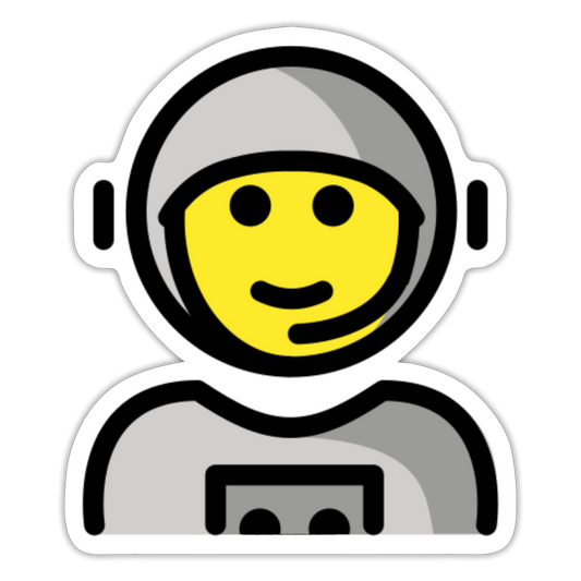 Man Astronaut Moji Sticker - Emoji.Express - white matte