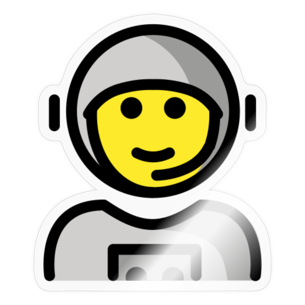 Man Astronaut Moji Sticker - Emoji.Express - transparent glossy