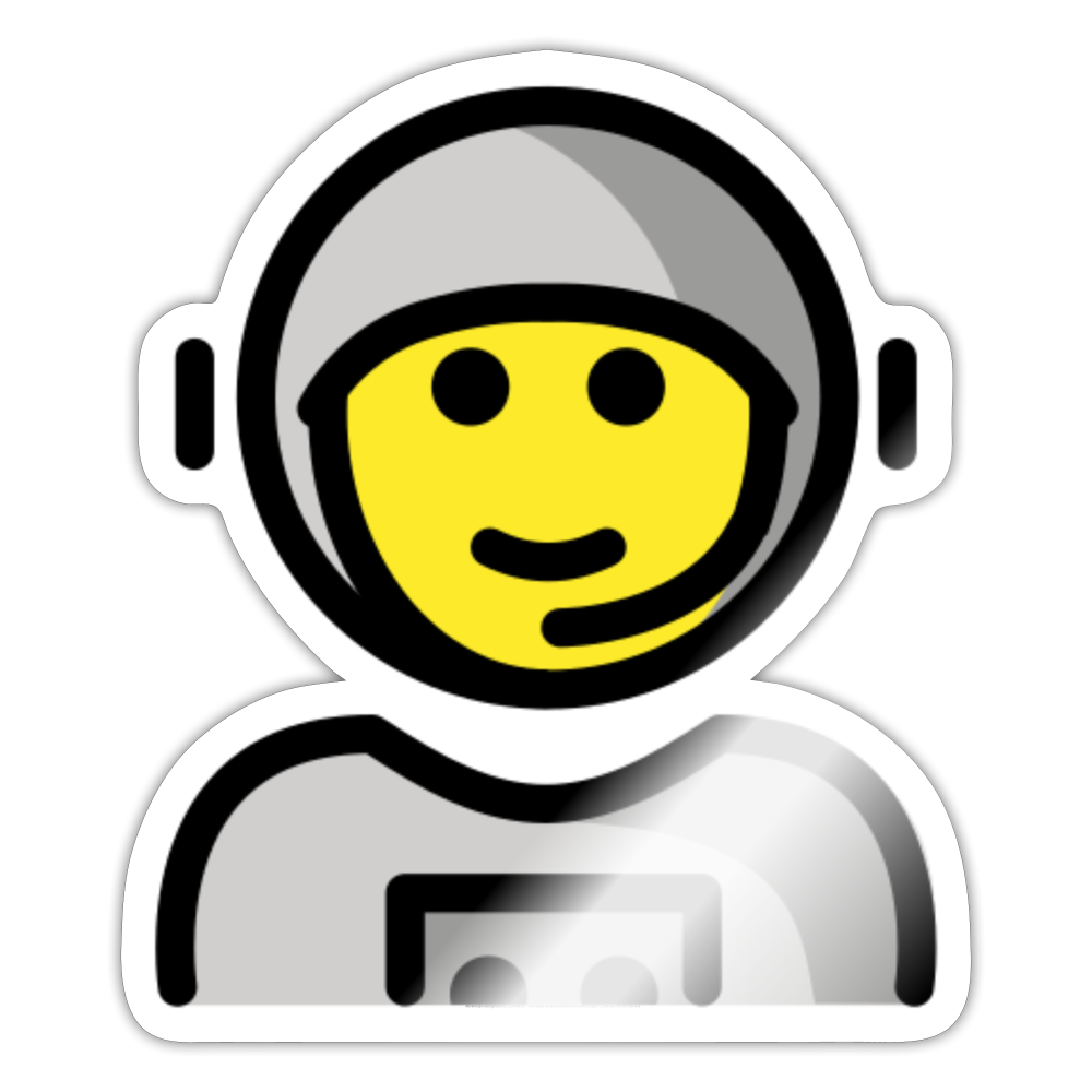 Astronaut Moji Sticker - Emoji.Express - white glossy