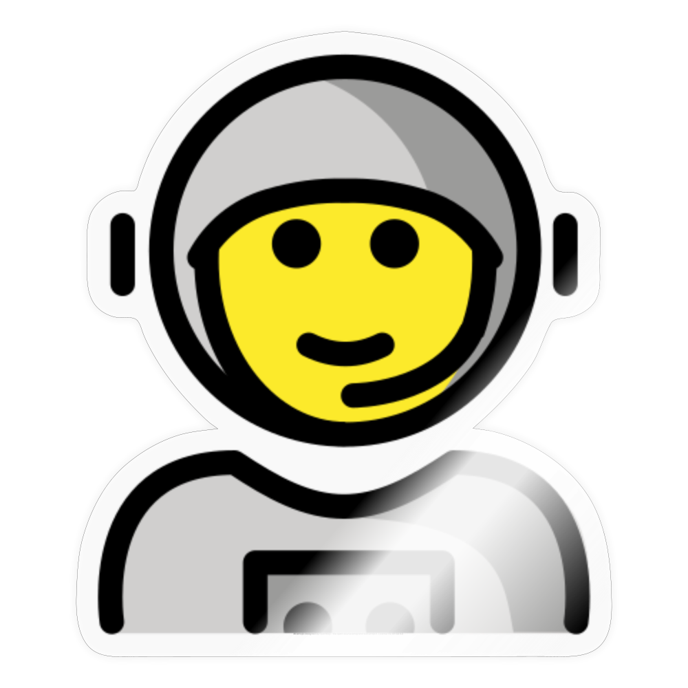 Astronaut Moji Sticker - Emoji.Express - transparent glossy