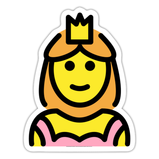 Princess Moji Sticker - Emoji.Express - white matte