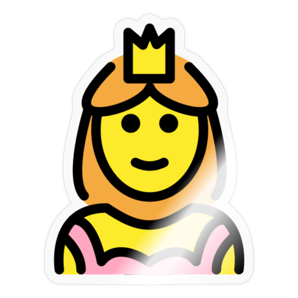 Princess Moji Sticker - Emoji.Express - transparent glossy