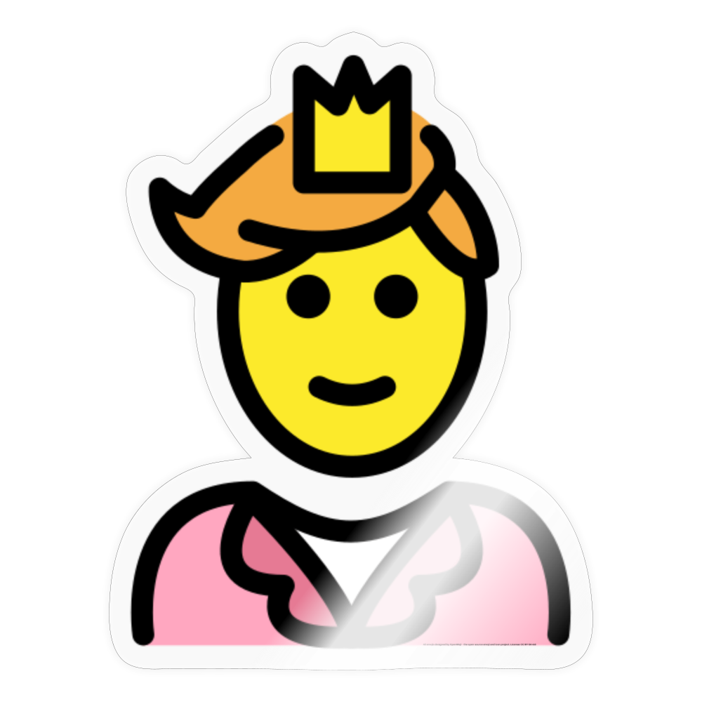 Prince Moji Sticker - Emoji.Express - transparent glossy