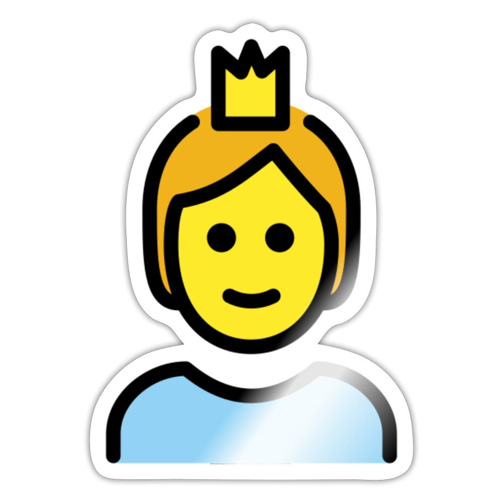 Person Wearing Crown Moji Sticker - Emoji.Express - white glossy