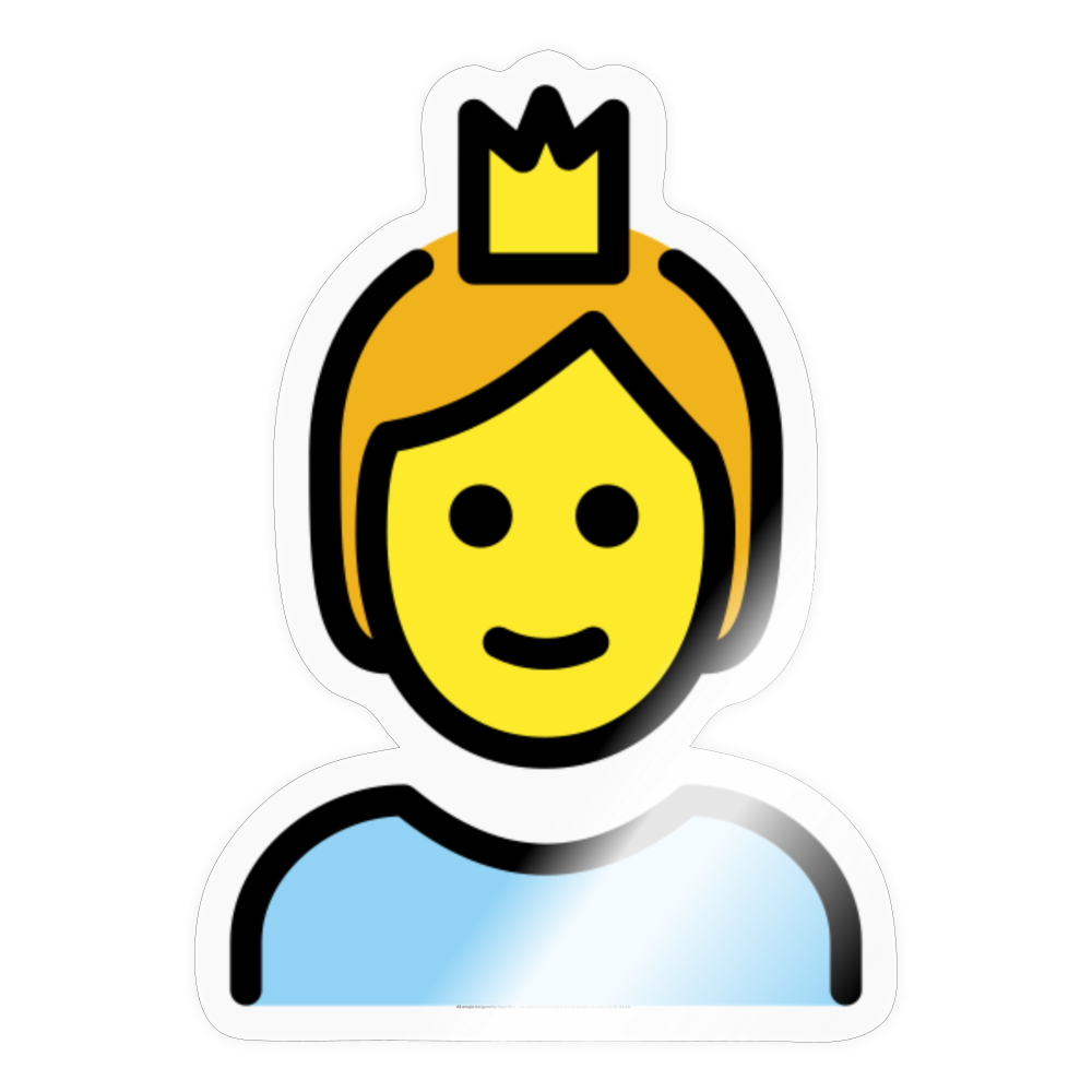 Person Wearing Crown Moji Sticker - Emoji.Express - transparent glossy
