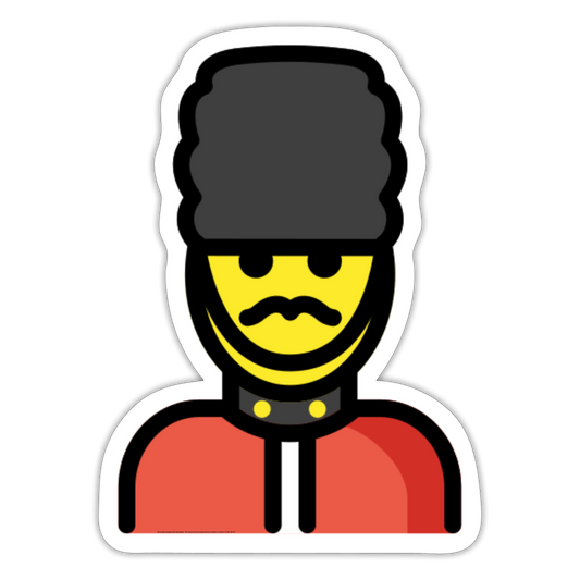 Man Guard Moji Sticker - Emoji.Express - white matte