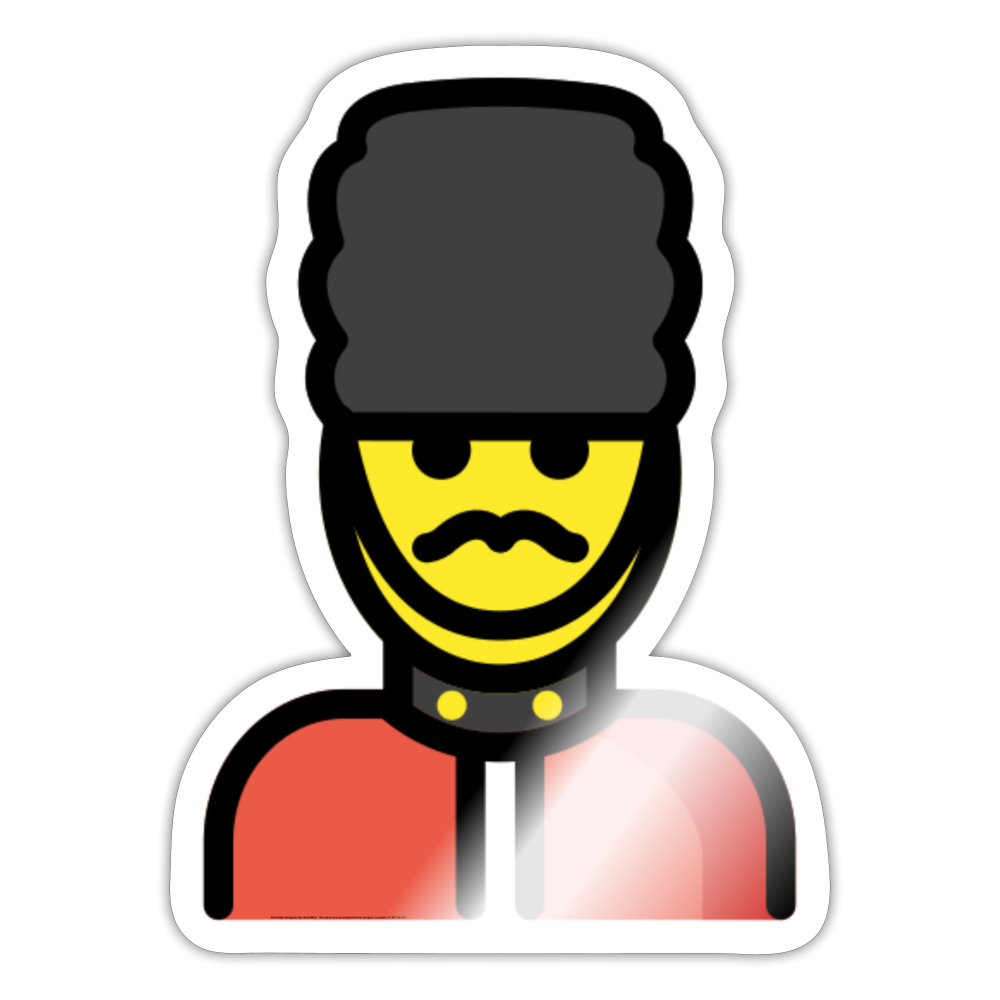 Man Guard Moji Sticker - Emoji.Express - white glossy