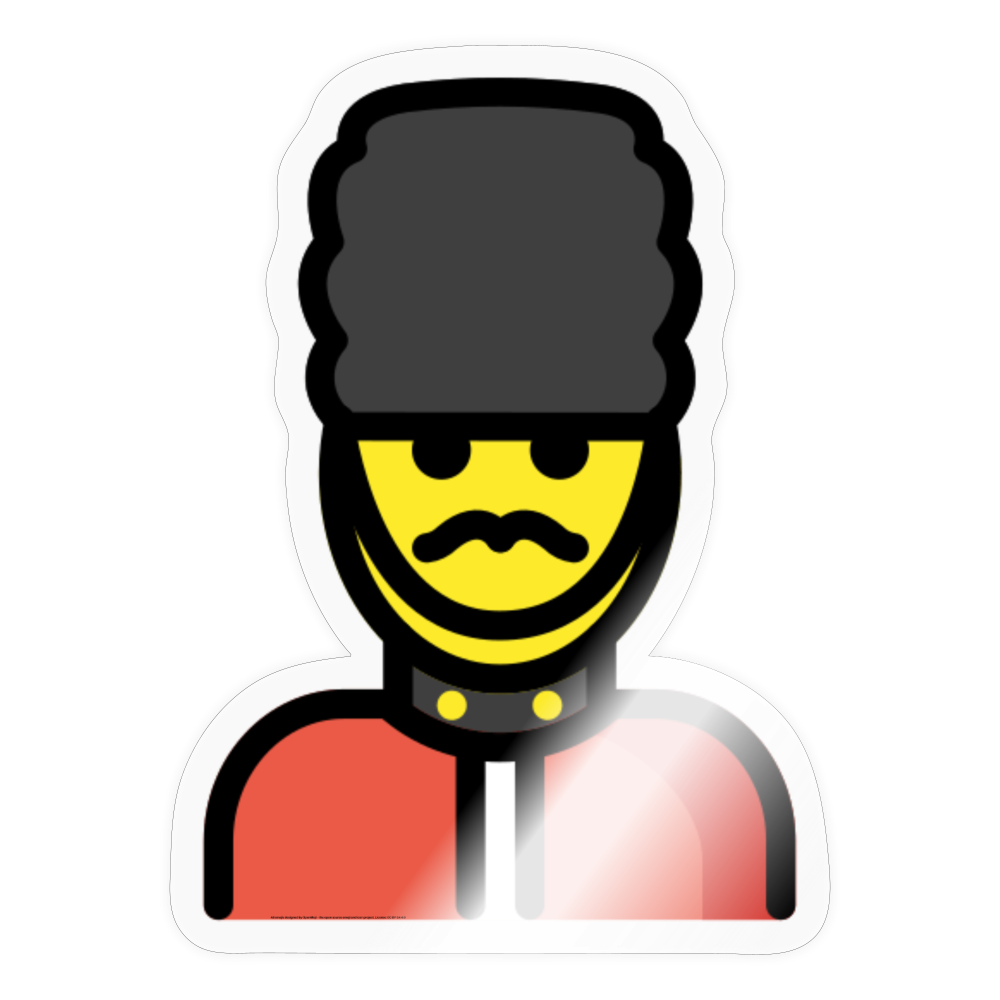 Man Guard Moji Sticker - Emoji.Express - transparent glossy