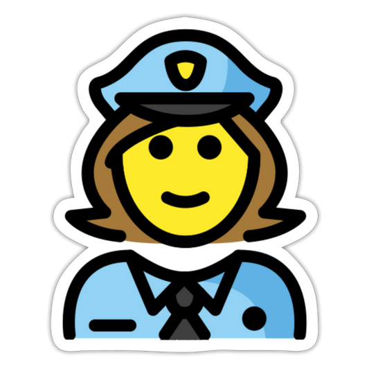 Woman Police Officer Moji Sticker - Emoji.Express - white matte