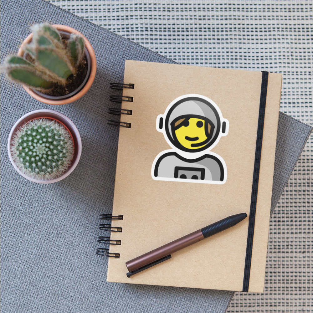 Woman Astronaut Moji Sticker - Emoji.Express - white matte