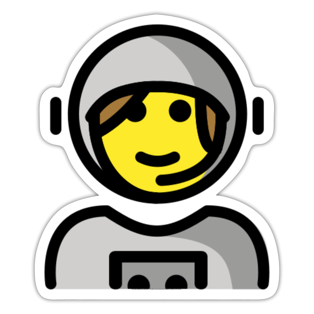 Woman Astronaut Moji Sticker - Emoji.Express - white matte