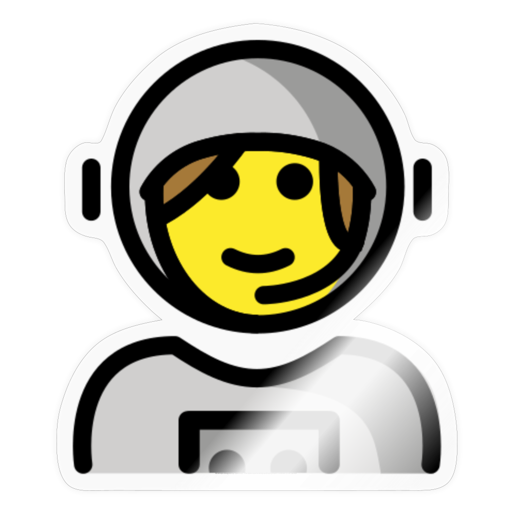 Woman Astronaut Moji Sticker - Emoji.Express - transparent glossy