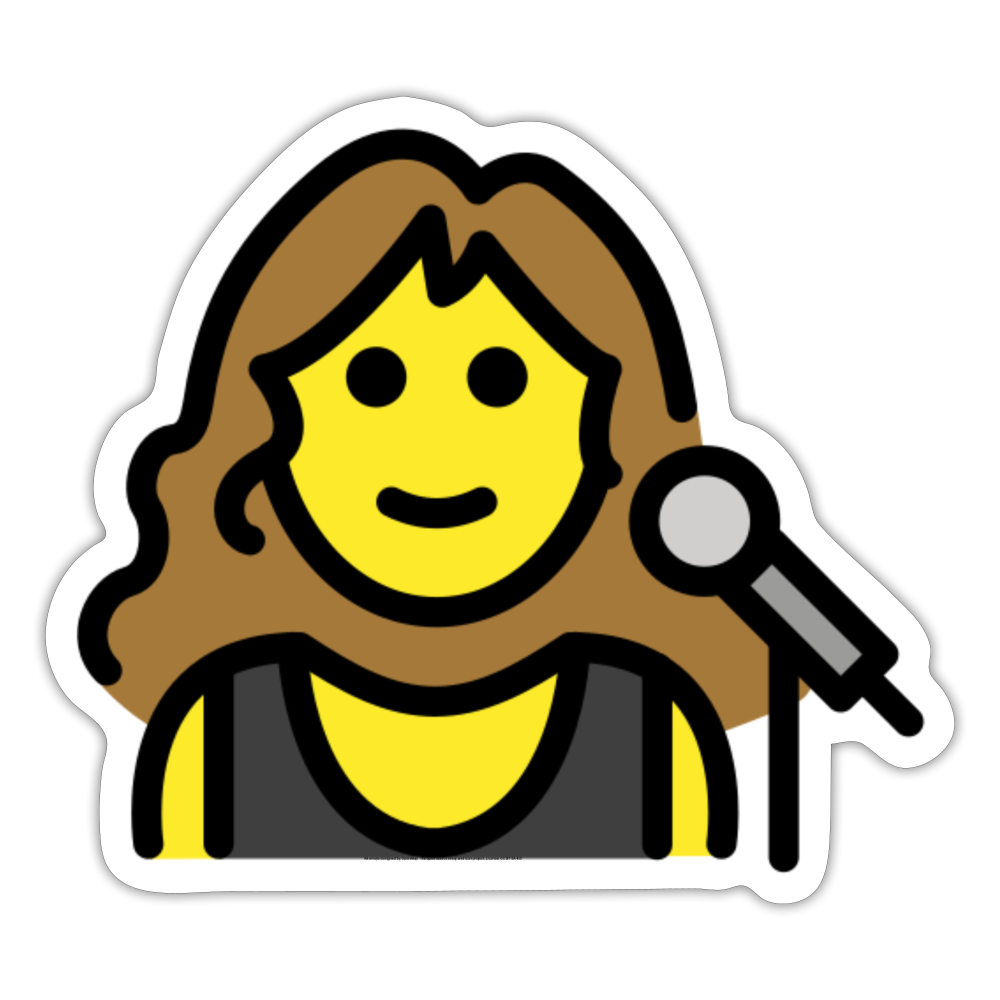 Singer Moji Sticker - Emoji.Express - white matte