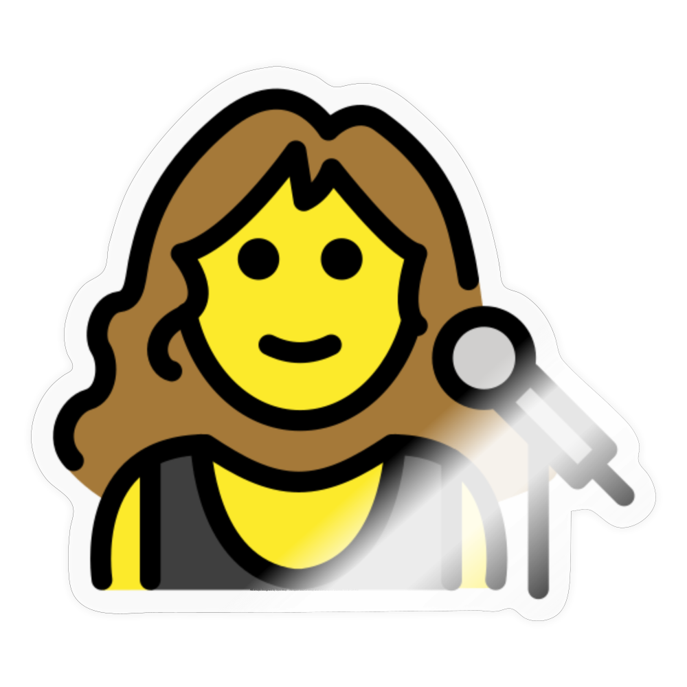 Singer Moji Sticker - Emoji.Express - transparent glossy